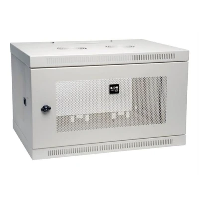 Image de Eaton Tripp Lite Series 6U Wall Mount Rack Enclosure Server Cabinet Wallmount Doors Sides White armoire montable sur mur blanc 19&quot;