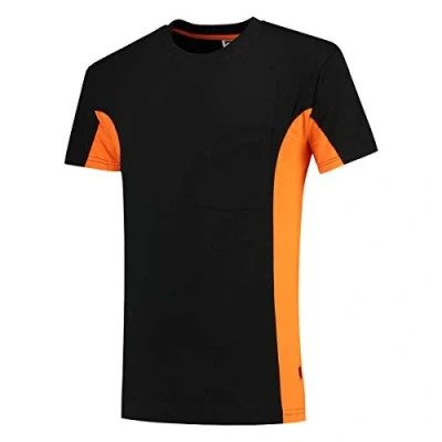 Afbeelding van Tricorp T Shirt Workwear 102002 190gr Zwart/Oranje Maat 4XL