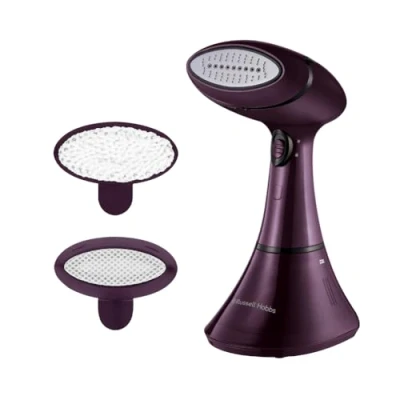 Afbeelding van Russell Hobbs 27410 56 Draagbare kledingstomer [1800 W, 20 g/min stoom] Steam Genie Colour Control (antibacterieel, keramische zool, 2 accessoires: delicate stof en stoffering)