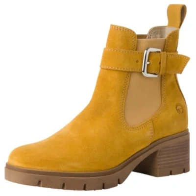 Afbeelding van Tamaris Dames 1 25447 43 Chelsea dameslaarzen, Geel.