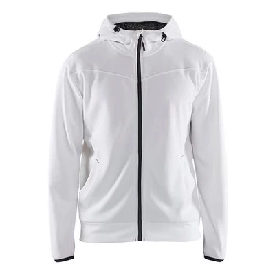 Image de Sweat zippé à capuche blanc/gris foncé