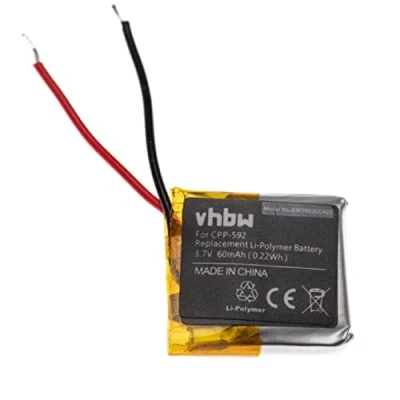 Afbeelding van vhbw Accu compatibel met Fitbit Charge 2 smartwatch (60 mAh, 3,7 V, Li polymeer)