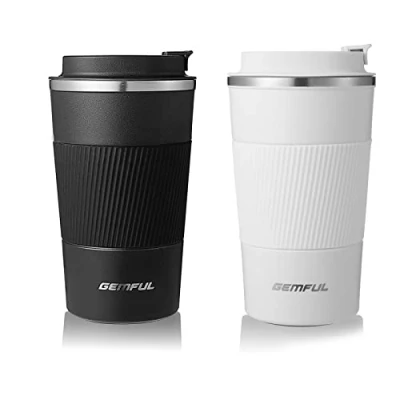 Afbeelding van GEMFUL Thermosbeker van roestvrij staal, 510 ml, BPA vrij, houdt warm en koud