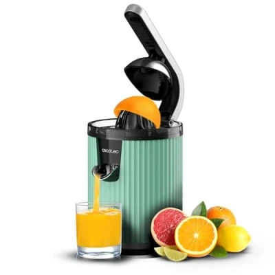 Afbeelding van Cecotec Xqueeze RetroJuice 600, Slowjuicer, Zwart, Groen, Roestvrijstaal, 1 stuk(s), China, 600 W