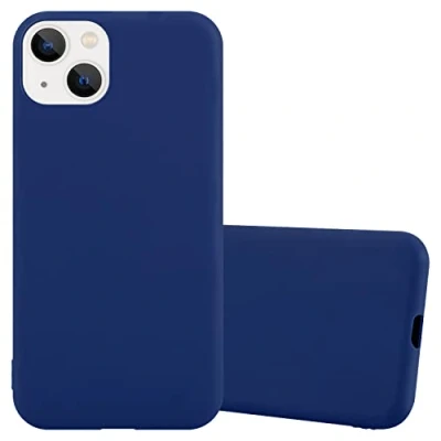 Afbeelding van Cadorabo Hoesje geschikt voor Apple iPhone 14 in CANDY DONKER BLAUW Beschermhoes gemaakt van flexibel TPU silicone Case Cover
