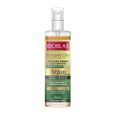 Afbeelding van BIOBLAS Arganolie vloeibare conditioner met organische arganolie, effectief tegen haaruitval en geeft glans, 200 ml