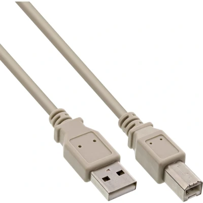 Afbeelding van USB naar B kabel USB2.0 tot 2A / transparant 1 meter