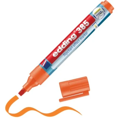 Afbeelding van edding 385 flipchart effect marker oranje 10 stuks navulbaar voor flipcharts