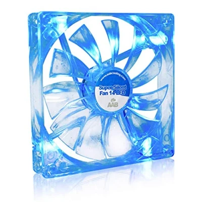 Afbeelding van AABCOOLING Super Silent Fan 14 Blue LED 140 mm ventilator voor behuizing, stil en efficiënt, met 4 anti vibratiepads blauwe leds, 12 V, PC ventilatie, cm, 8,6 DB (A) 80 m3/h