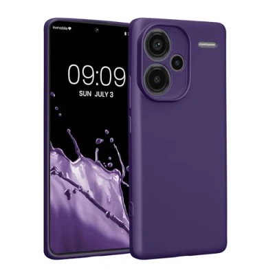 Afbeelding van kwmobile metallic telefoonhoesje van TPU geschikt voor Xiaomi Redmi Note 13 Pro+ 5G / Pro Plus Flexible case smartphone In blauwpaars