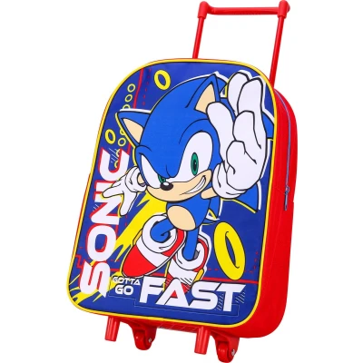 Afbeelding van SONIC the Hedgehog Trolley Koffertje Vakantie Logeren Tripjes