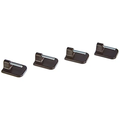 Afbeelding van Gardinia zelfklevende haken voor glasstangen hoogte 11 mm, bruin, ABS, bruin