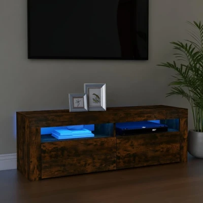Afbeelding van Tv meubel met LED verlichting 120x35x40 cm sonoma eikenkleurig