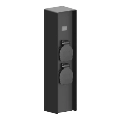 Afbeelding van Ledvion Buitenstopcontact Paal Incl. Sensor 2 Stopcontacten Waterdicht IP44