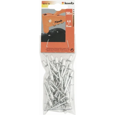Afbeelding van kwb 407478 Popnagel (Ø x l) 4.8 mm 8 Aluminium 50 stuk(s)