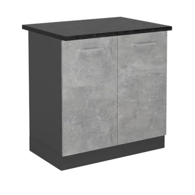 Afbeelding van Vicco Wastafelkast R Line, Beton/Antraciet, 80 cm , WB Antraciet