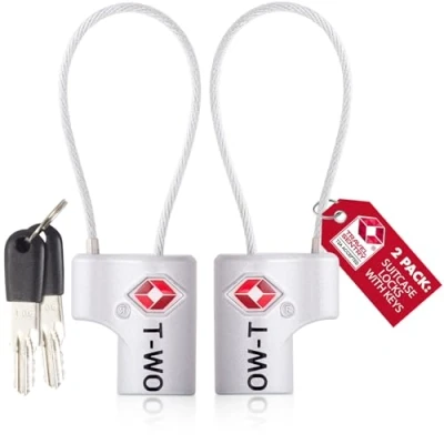 Afbeelding van OW Travel TSA sleutelhangslot voor koffer. sleutelslot bagage kluisje opslag tent camping hangslot VS. Reisaccessoires: slot met sleutel koffer TSA007, 51b)