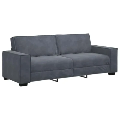 Afbeelding van vidaXL 3 zitsbank, donkergrijs, 180 cm, fluweel