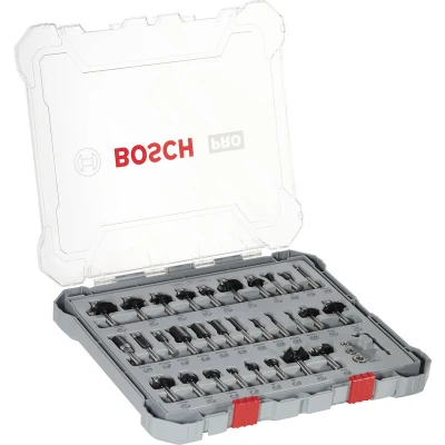Image de BOSCH 2607017475 kit de fraisage mixte avec queue 8 mm 30 pièces
