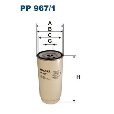 Afbeelding van FILTRON PP 967/1 Brandstoffilter Opschroeffilter DAF: CF