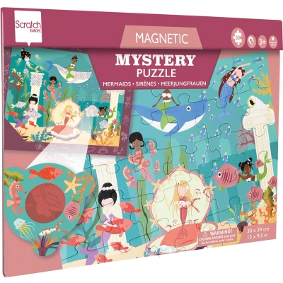 Afbeelding van Scratch europe magnetisch puzzelboek zeemeermin 30st