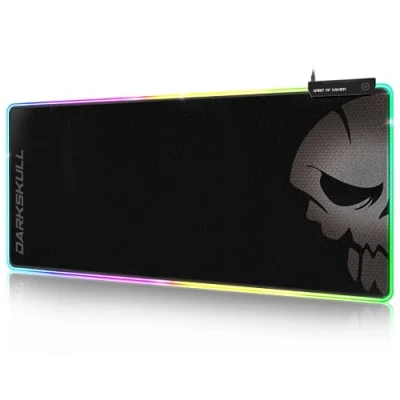 Afbeelding van Spirit of Gamer Muismat Gaming Antislip Ergonomisch Design RGB Verlichting 900x400 mm Zwart