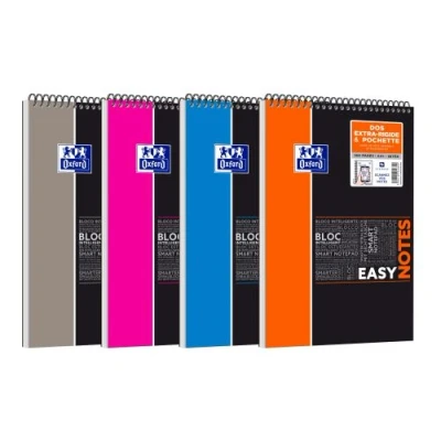 Afbeelding van Oxford EasyNotes, A4 notitieblok met spiraalbinding, 160 pagina&#039;s, polypropyleen omslag, willekeurige kleur