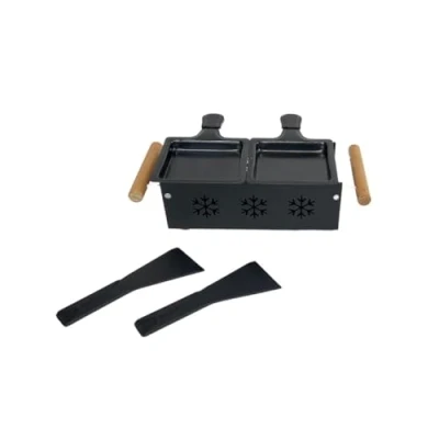 Afbeelding van Fackelmann 40191 Raclette, raclette voor 2 personen, 2, kaas, kaars, hout, staal, nylon, 16, 24,5 x 16 6,1 cm