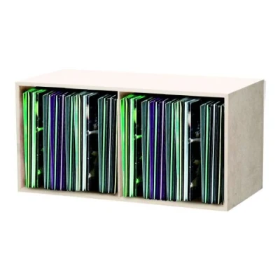 Image de Accessoires DJ GLORIOUS RECORD BOX BLANC 55 VINYLES Mobilier