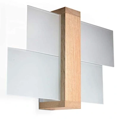 Afbeelding van Houten wandlamp FENIKS 1 natuurlijk hout E27 gloeilamp lichtpunt IP20 230 V