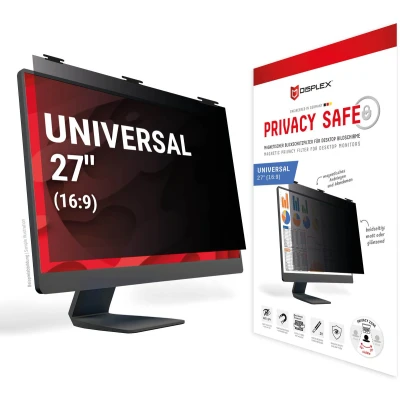 Afbeelding van Displex Privacy Safe, Desktop monitor Blickschutzfilter (27&quot;, 16 : 9), Beschermfolie voor de