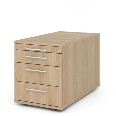 Afbeelding van Ladeblok 3 Lades Verrijdbaar Eik 42,8 x 80 51,2 cm Signa Tc30 RE
