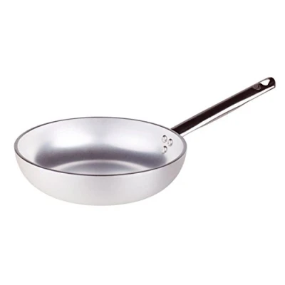 Afbeelding van Pentole Agnelli Line Aluminium 2 mm hoge uitlopende stralingspan met roestvrijstalen handgreep, zilver, 36 cm