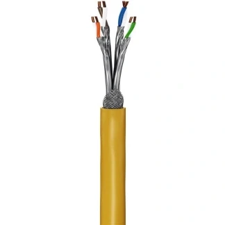 Afbeelding van Netwerkkabel Cat8 S/FTP (PiMF) 50 meter (Stugge kern, 100% koper, LSZH, Geel)