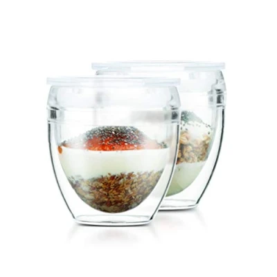 Afbeelding van BODUM Pavina to Go Set van 2 dubbelwandige onbreekbare bekers met deksel, 177 ml, stuks