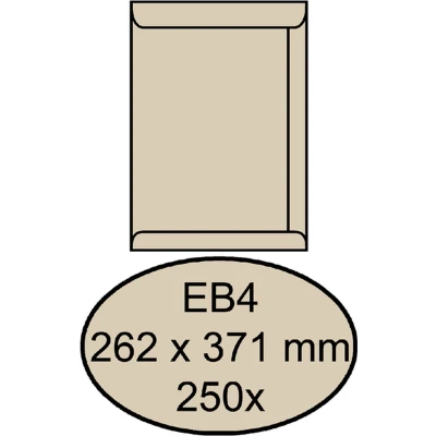 Afbeelding van Envelop Quantore akte EB4 262x371mm cremekraft 250stuks