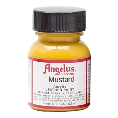 Afbeelding van Angelus Leather Acrylic Paint textielverf voor leren stoffen acrylbasis Mustard 29,5ml