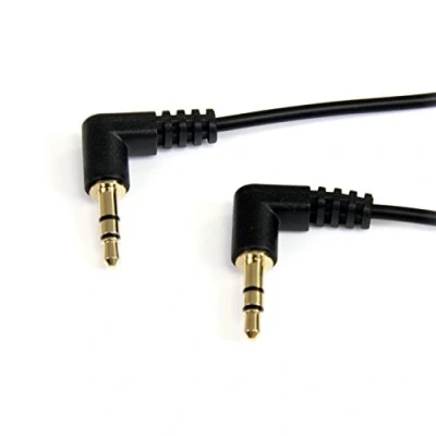 Afbeelding van StarTech.com 1,8 m slanke rechtshoekige 3,5 mm mini jack stereo audiokabel M/M (MU6MMS2RA)