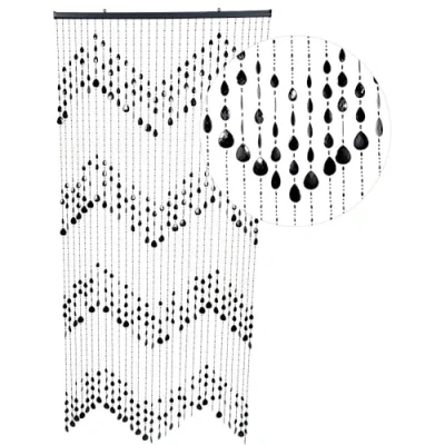Afbeelding van HAB &amp; GUT KLUNKER DV0323 Deurgordijn, zwart, 90 x 200 cm, kralengordijn