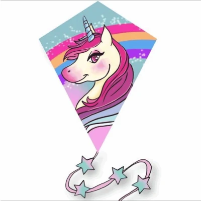 Afbeelding van Vlieger Diamant Unicorn 1 L.65x55cm.