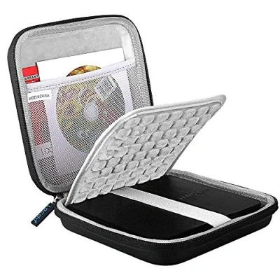 Afbeelding van Lacdo Beschermhoes voor externe dvd speler, ASUS, HP, Apple, USB, SuperDrive, Dell, Samsung en andere interne schijven, universele dvd, cd, blu ray, brander opslag, tas, zwart