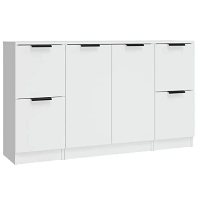 Afbeelding van vidaXL Dressoirs 3 st bewerkt hout wit