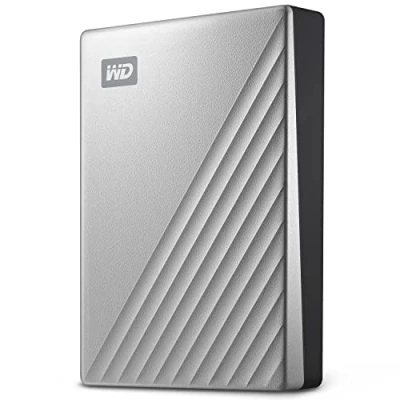 Image de WD My Passport Ultra WDBC3C0010BSL Disque dur chiffré 1 To externe (portable) USB 3.0 (USB C connecteur) AES 256 bits argent