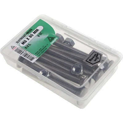 Afbeelding van Deltafix slotbout met moer r.v.s. a2 m6 x 60 mm din 603/555 12 st.