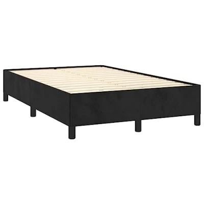 Image de vidaXL Cadre de lit noir 120x190 cm velours
