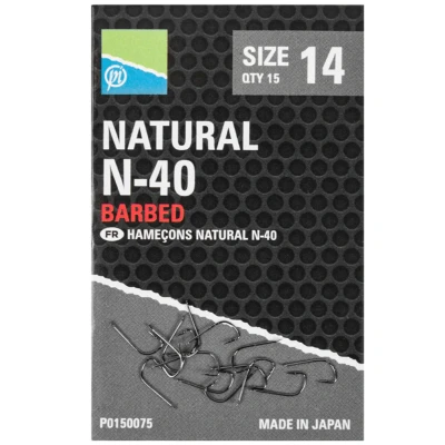 Afbeelding van Preston Natural N 40 Barbed (15 pcs) Maat : 16