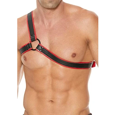 Afbeelding van Shots Ouch! Gladiator Harnas Leer black,red One Size