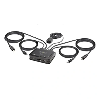 Afbeelding van KVM Schakelaar Startech C2 D46 UC2 CBL 1,2 m