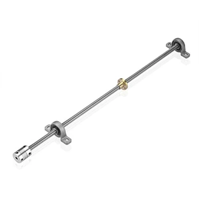 Afbeelding van S SIENOC 500 mm 3D printer 8 lager staal T8, trapeziumvormige schroefschacht, lineaire stang bar + koperen moer koppelingsas verticale lagers (type 2, 1 set, mm)