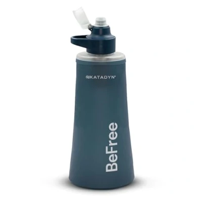 Afbeelding van Katadyn BeFree AC 1,0 l leisteenblauw ultralicht waterfilter voor buiten, camping en avontuur, met actief koolfilter EZ Clean™ membraan altijd schoon drinkwater